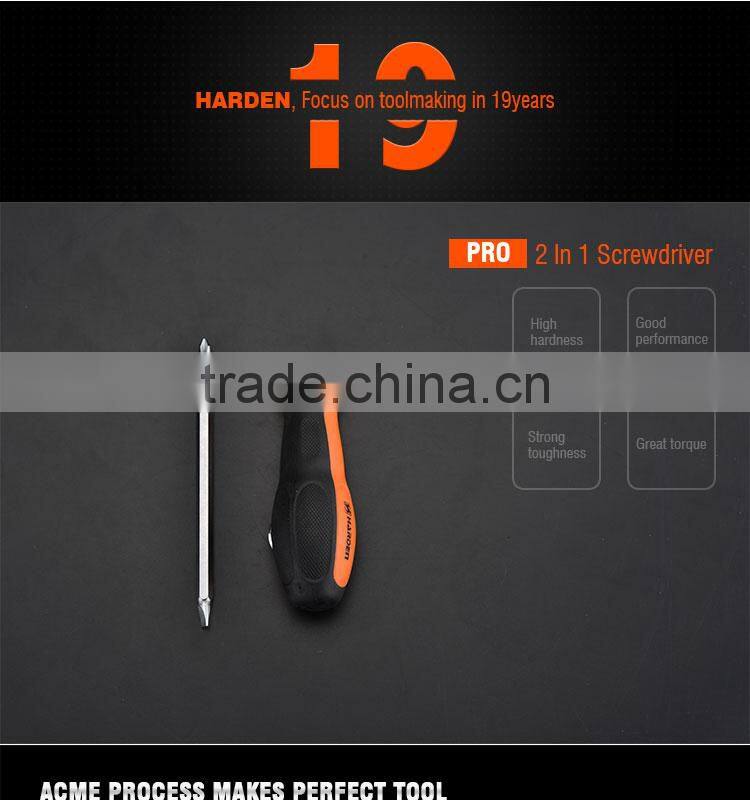 Eco-Friendly Professional Professional Chrome Vanadium Hand Tool 2 IN 1 Screwdriver
