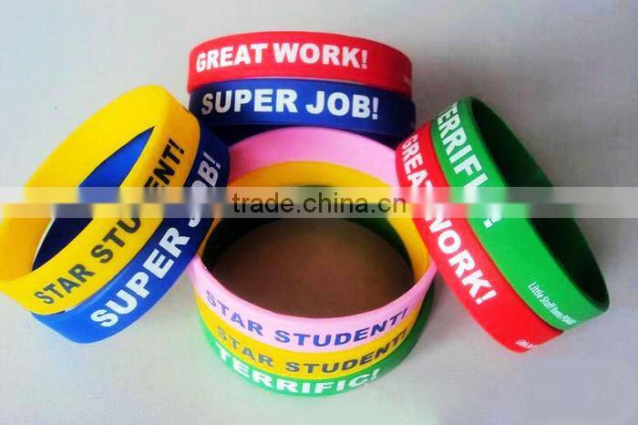 braided silicone bracelet /silicone chain arm band