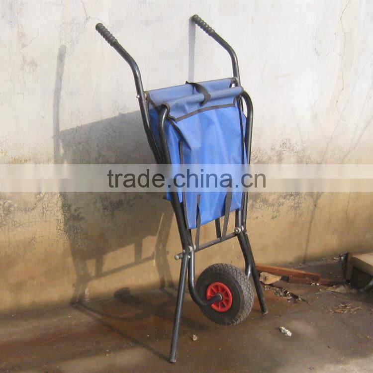 WB0400 portable lightweight garden trash folding fabric wheelbarrow