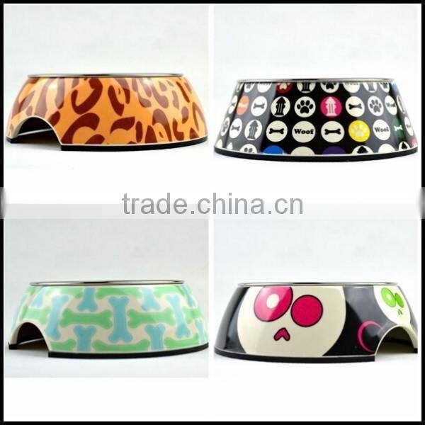Non Slip Painting Melamine Pet Bowl Feeder Inset Dog Cat bowls,custom plastic pet bowls manufacturer