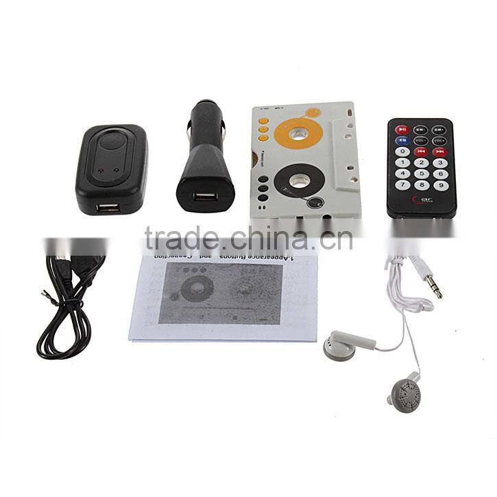 USB Car Tape Player MP3 Cassette Adapter Audio Tape Player for SD/MMC Reader Portable