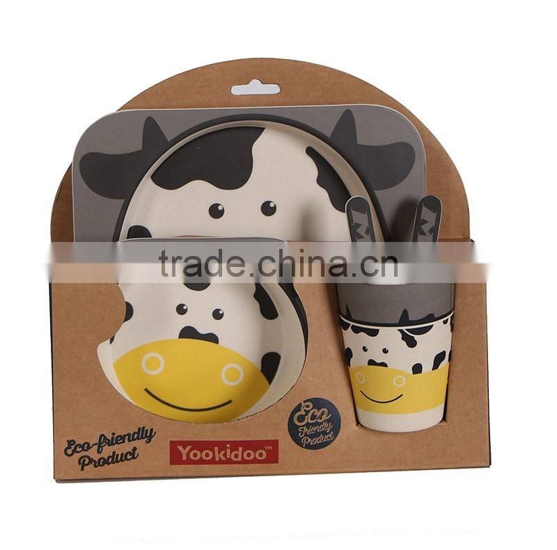 Bamboo Fiber Baby Tableware Set 5-piece