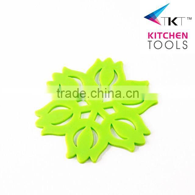 snow flower silicone cup mat pot holder
