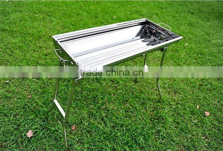 portable folding stainless steel charcoal barbecue grill for sale