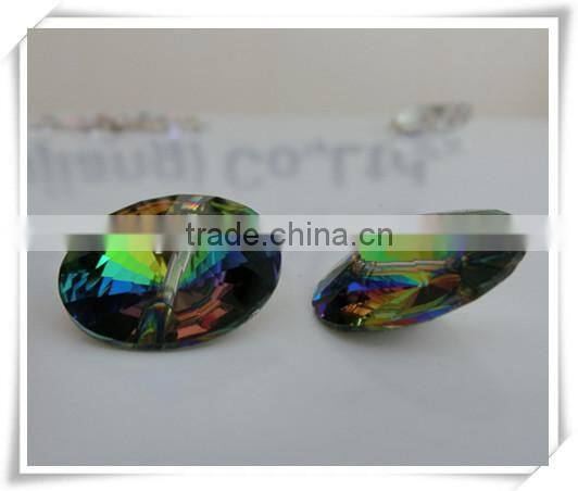 rainbow rivoli bicone crystal glass button for sofa furniture
