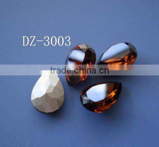 Pujiang wholesale decorative teardrop crystal stone for jewelry accessories