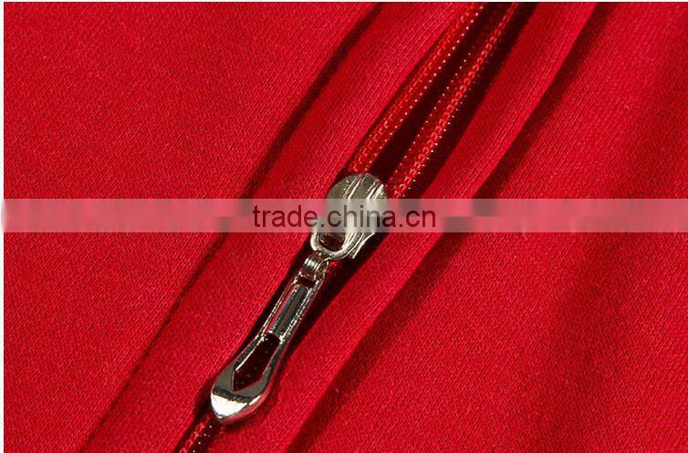 design your own colorblock high quality plain cotton casual full face zip hoodie