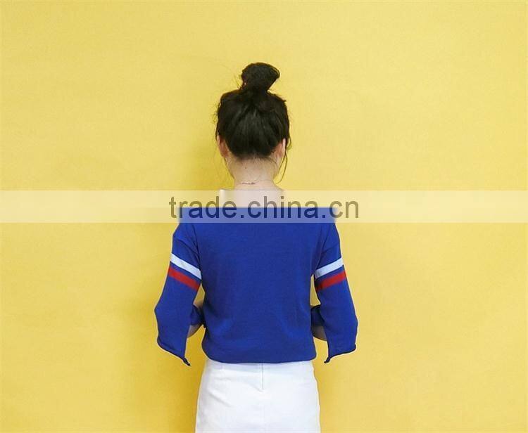 2017 latest design used clothing women's tshirt hot sale in china