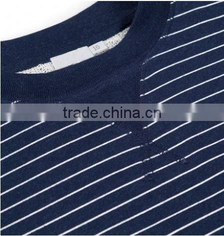 Women's yarn dye stripe loopback sweat top