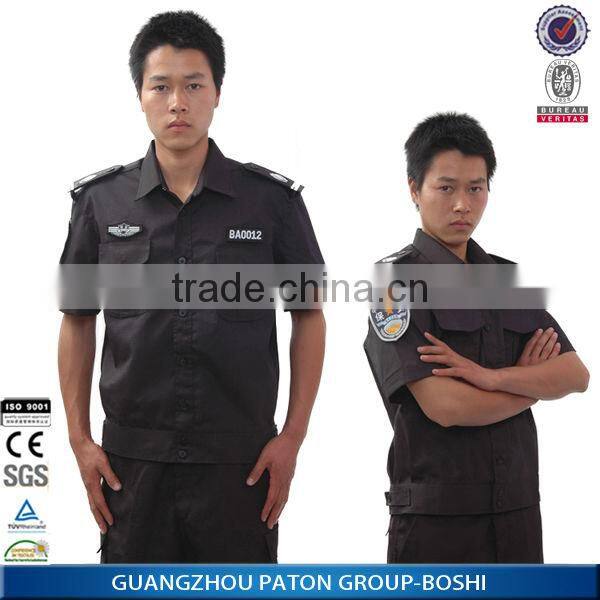 Security Uniform for Men, Factory Price Customized Security Guard Uniform Design B044
