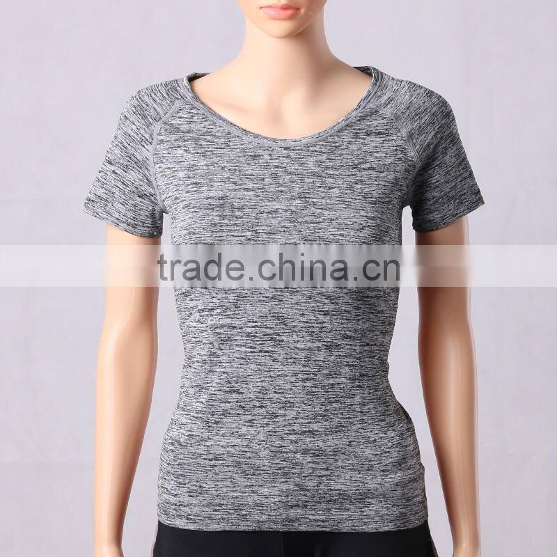 Ladies sportswear fitness clothing training short sleeve sport shirt women