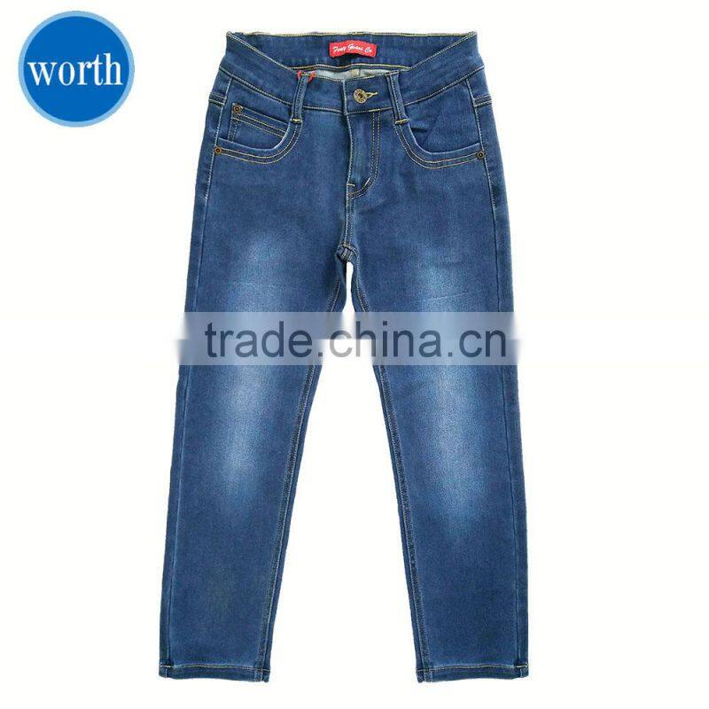 New Pictures of Jeans Pants with Custom Label/Hang Tag/Jeans Button/Embroidery/Print