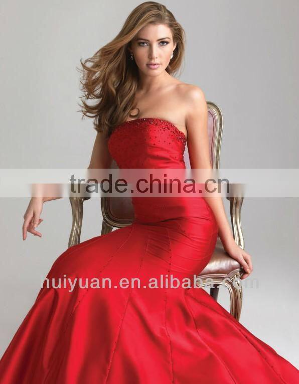 Taffeta Trumpet Sweet Heart Teal Colored Bridesmaid Dresses