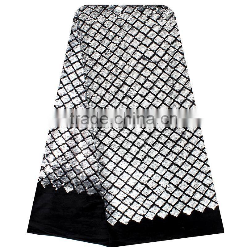 2017 New Arrivals Guangzhou Lace Fabrics Velvet African Lace Fabric