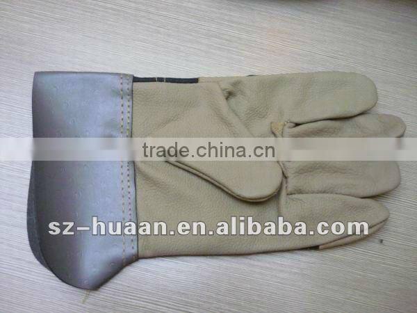 Leather hide welding glove, leather glove, working glove