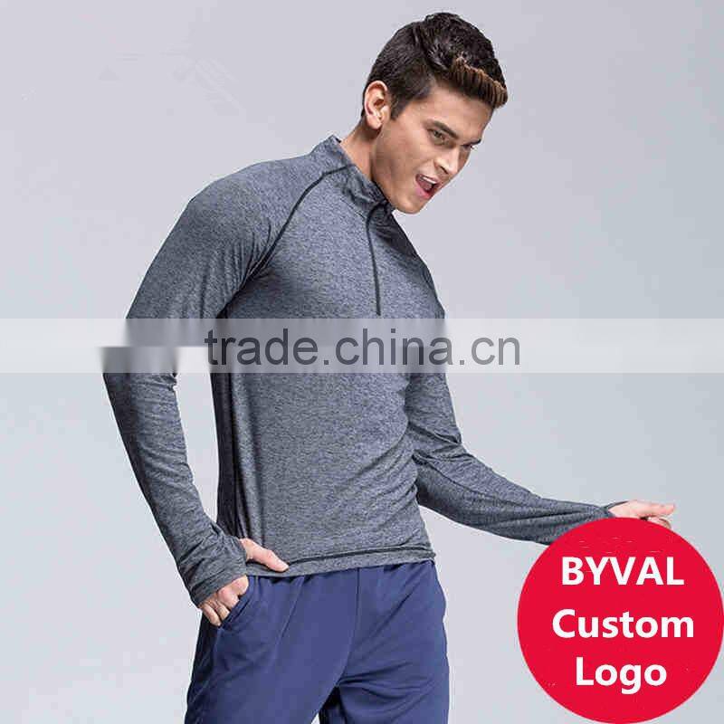 Wholesale cationic polyester shirts cationic half zip shirt for men