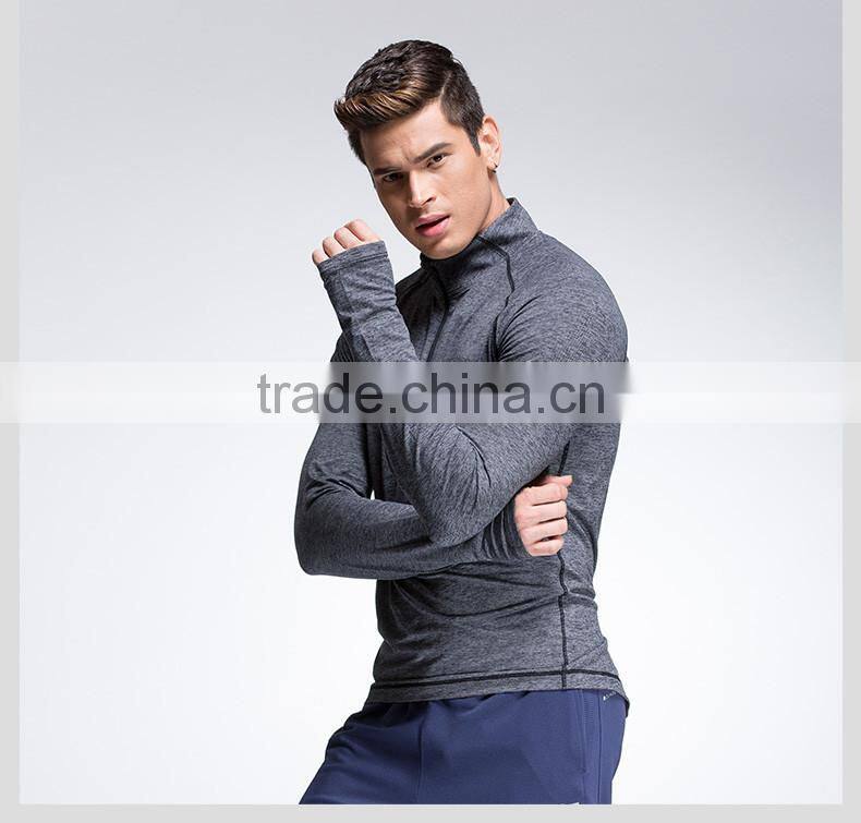 Wholesale cationic polyester shirts cationic half zip shirt for men