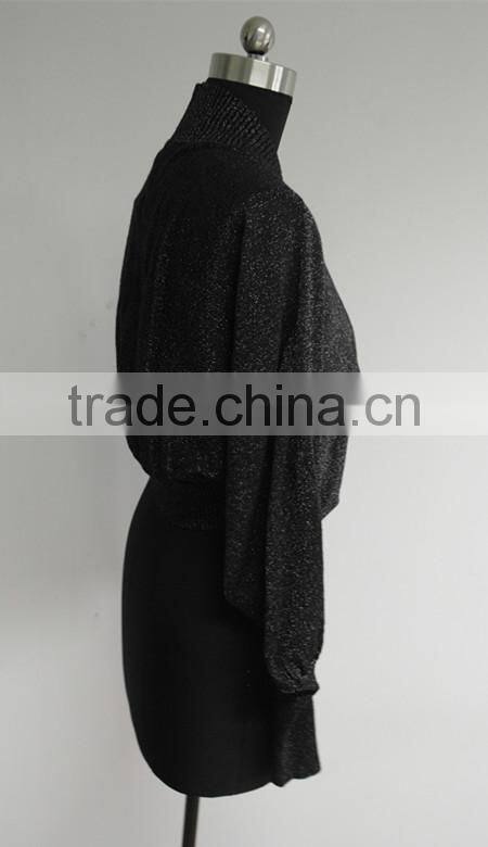 Fashion ladies long sleeve waistcoat/poncho sweater