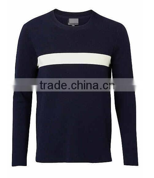 Snow Stripe Knit Jumper/ MEN'S causel sweater