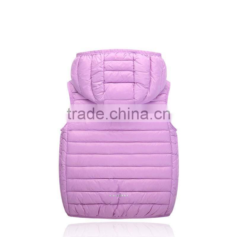 Custom quality boys or girls casual clothes autumn or winter kids padded down vest