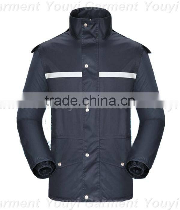 durable reflective mens raincoat with hood