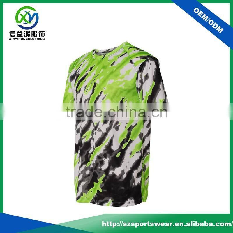 OEM graffiti printing plus size sport polyester sublimation men t shirt