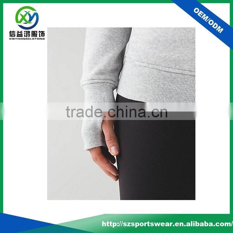 Latest Design ladies 100% cotton light weight grey color windbreaker sports wear bomber jacket