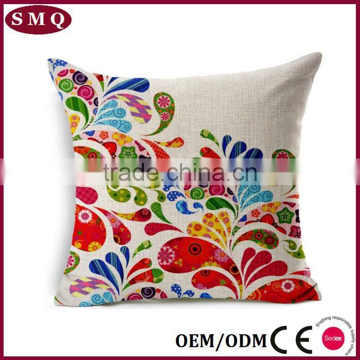 16*16 inch square colorful painting pillow cover