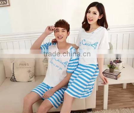 2015 wholesale couple pajamas made in china