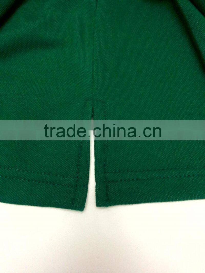 Men's 96%combed cotton 4%spandex polo shirt with stand collar