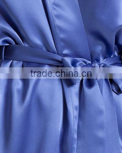 Wholesale new design plus pajamas satin dress blank plain short custom design satin Nighty robes women