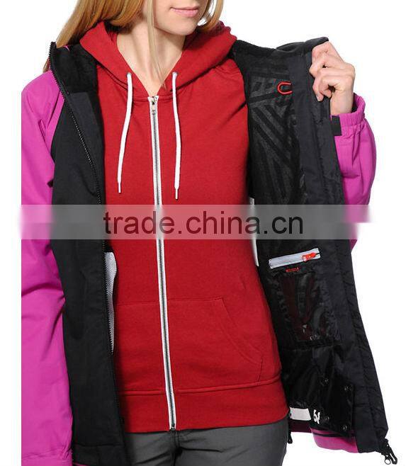 Casual High Quality Blank Waterproof Jacket Lady Manufacturer 2014