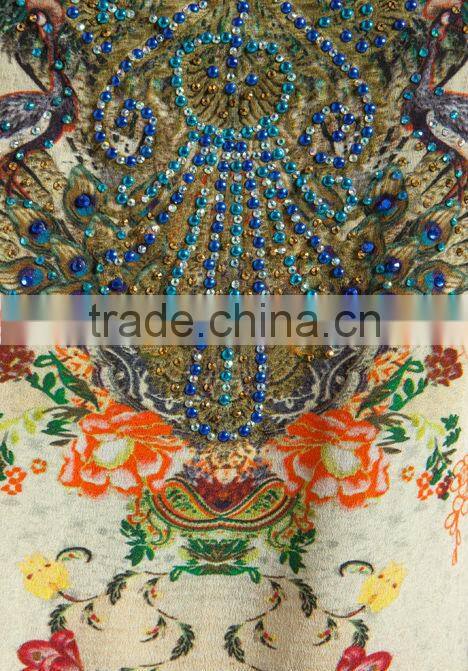 embellished beads printing tops