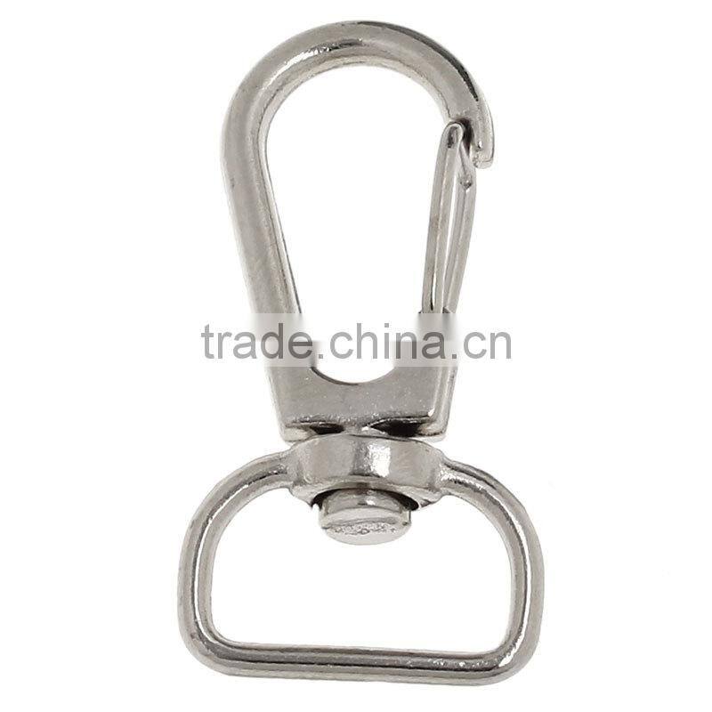 Silver Tone "D" Shaped Clasps for Key Ring