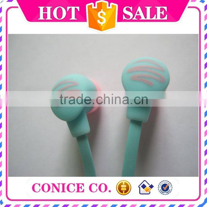 2015 colorful fashion mic in ear stereo earphone for cheap sale