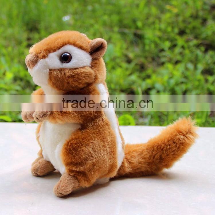Custom plush toy 18cm wild animal cute squirrel kids gift plush squirrel toy