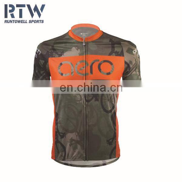 Mens hot promotional custom sublimation cycling jersey