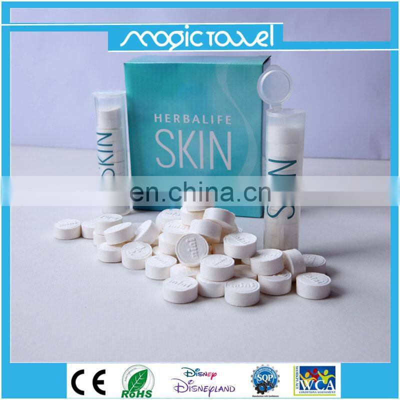 Candy compressed coin tissue for bar and restaurant use