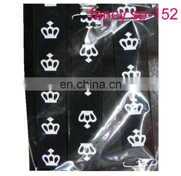 Fashion striped elastic suspender belt