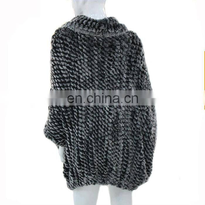 Genuine rabbit fur coat women's coat