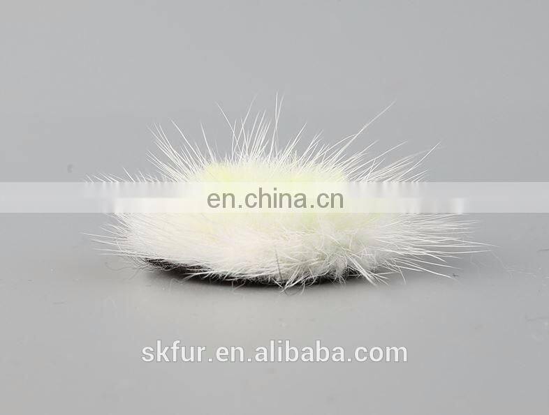 Fluffy and cute factory price mink or fox fur flowers