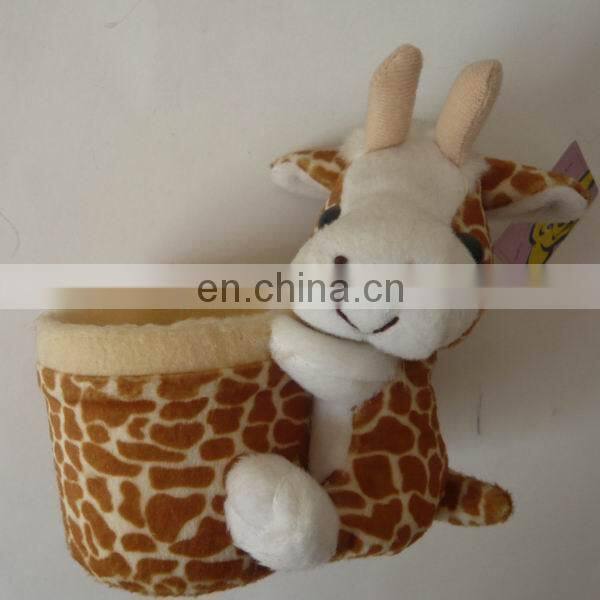 stuffed tiger/giraffe/leopard/elephant/lion pen holder wholesale