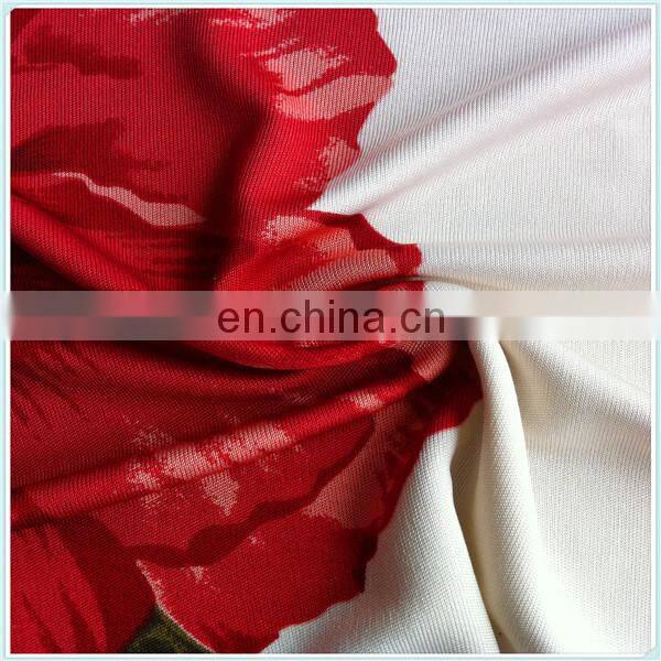 100%silk jersey fabric interlock printed silk knitted fabric