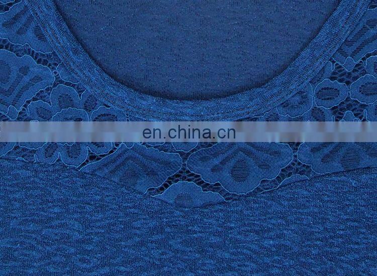 Plus size designs elegant navy lace tops blouses women 2017