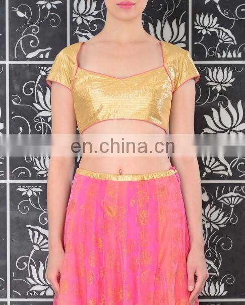 Beautiful lengha set with golden prints Lengha Set with Golden Prints