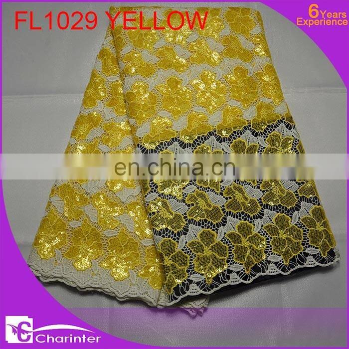 free shipping african cord lace guipure lace fabric