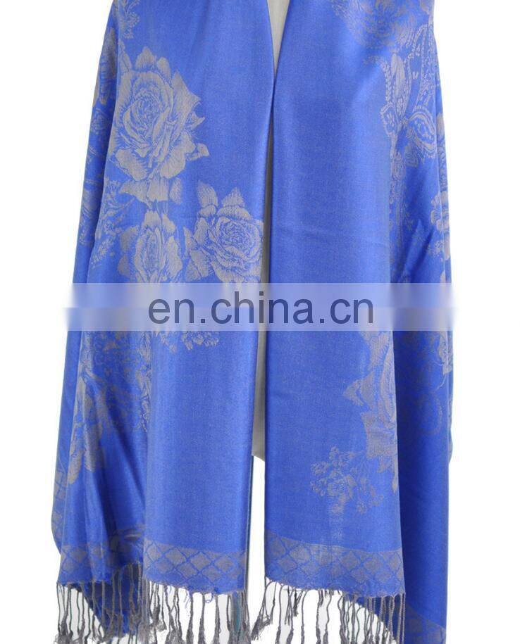 women's long wool blend winter scarf warm shawl pashmina