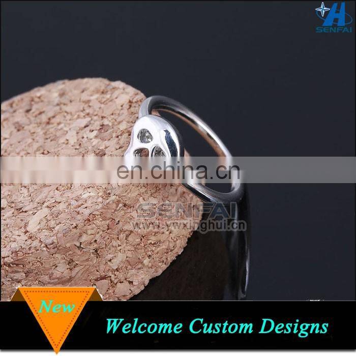 Wholesale Cheap New Silver Skull Ring for small finger