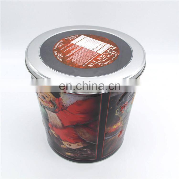 Durable food safe hot saled wholesale popcorn tin can bucket