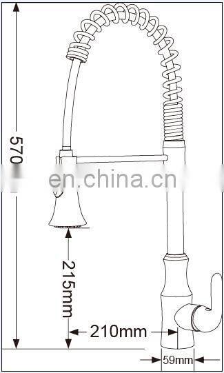Economic brass kitchen faucet single handle pull out mixer tap gold plated kitchen sink faucets